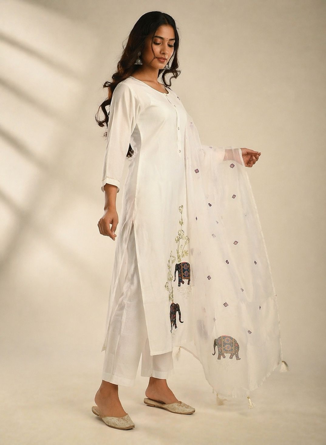 Elegant Roman Pure Silk Kurta Set for Women.ksm04