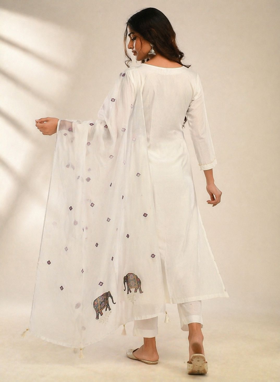 Elegant Roman Pure Silk Kurta Set for Women.ksm04